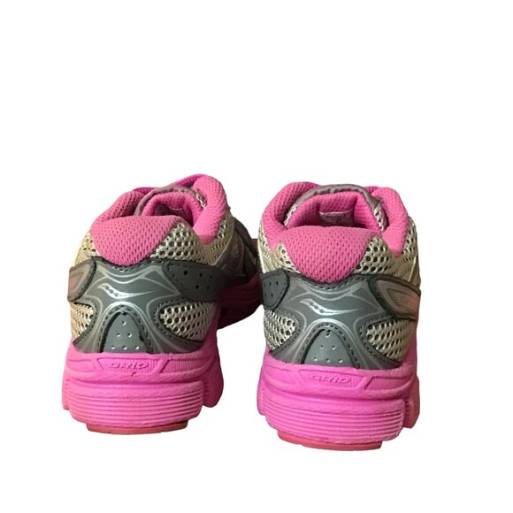 Saucony Sneakers Little Girl Size 12.5 Cohesion 6 LTT Gray Magenta Athletic Shoe - Picture 4 of 10